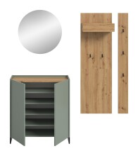 Garderoben-Set >Drive< in Salbei - 197x206x32cm (BxHxT)