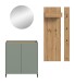 Garderoben-Set >Drive< in Salbei - 197x206x32cm (BxHxT)