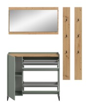 Garderoben-Set >Drive< in Salbei - 192x172x32cm (BxHxT)