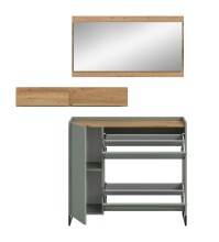 Garderoben-Set >Drive< in Salbei - 192x140x32cm (BxHxT)