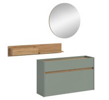 Garderoben-Set >Drive< in Salbei - 197x140x32cm (BxHxT)