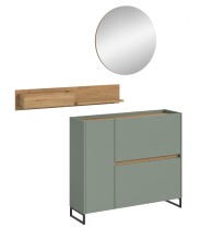Garderoben-Set >Drive< in Salbei - 197x140x32cm...