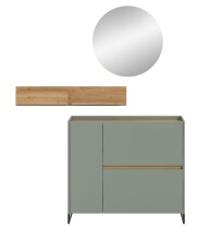 Garderoben-Set >Drive< in Salbei - 197x140x32cm (BxHxT)