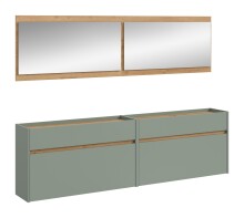 Garderoben-Set >Drive< in Salbei - 192x220x32cm (BxHxT)