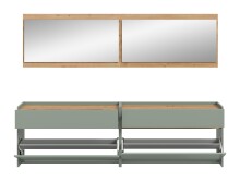 Garderoben-Set >Drive< in Salbei - 192x220x32cm (BxHxT)