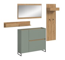 Garderoben-Set >Drive< in Salbei - 192x175x32cm (BxHxT)