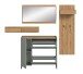 Garderoben-Set >Drive< in Salbei - 192x175x32cm (BxHxT)