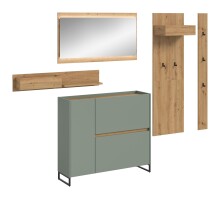 Garderoben-Set >Drive< in Salbei - 192x236x32cm (BxHxT)