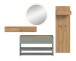 Garderoben-Set >Drive< in Salbei - 197x205x32cm (BxHxT)
