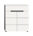Schuhkommode >Canu< in Basalt Grau / Weiß - 80x94x37cm (BxHxT)