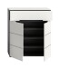 Schuhkommode >Canu< in Basalt Grau / Weiß - 80x94x37cm (BxHxT)