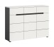 Schuhkommode >Canu< in Basalt Grau / Weiß - 120x94x37cm (BxHxT)