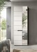 Garderobenschrank >Canu< in Basalt Grau / Weiß - 65x190x37cm (BxHxT)