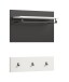 Garderobenpaneel >Canu< in Basalt Grau / Weiß - 80x73x27cm (BxHxT)