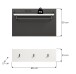 Garderobenpaneel >Canu< in Basalt Grau / Weiß - 80x73x27cm (BxHxT)
