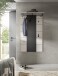 Garderobenpaneel >Canu< in Basalt Grau / Weiß - 80x141x29cm (BxHxT)