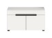 Sitzbank >Canu< in Basalt Grau / Weiß - 80x45x37cm (BxHxT)