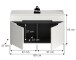 Sitzbank >Canu< in Basalt Grau / Weiß - 80x45x37cm (BxHxT)