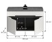Sitzbank >Canu< in Basalt Grau / Weiß - 80x45x37cm (BxHxT)