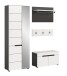 Garderoben-Set >Canu< in Basalt Grau / Weiß - 160x190x37cm (BxHxT)