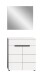 Garderoben-Set >Canu< in Basalt Grau / Weiß - 80x190x37cm (BxHxT)