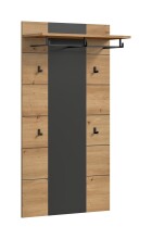 Garderobenpaneel >Canu< in Basalt Grau / Artisan -...