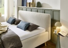 Polsterbett >Mattis mit BK< Liegefläche 180x200 cm, Nordic Ivory, Stellmaß: 201x105x218cm (BxHxT)