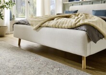 Polsterbett >Mattis mit BK< Liegefläche 180x200 cm, Nordic Ivory, Stellmaß: 201x105x218cm (BxHxT)