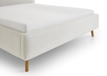 Polsterbett >Mattis mit BK< Liegefläche 160x200 cm, Nordic Ivory, Stellmaß: 181x105x218cm (BxHxT)