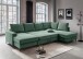Wohnlandschaft >Rube< Schlaffunktion, Stauraum, Cord moosgrün - 198x92x309cm (BxHxT)