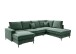 Wohnlandschaft >Rube< Schlaffunktion, Stauraum, Cord moosgrün - 198x92x309cm (BxHxT)