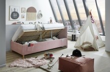 Polsterbett >Cool mit BK< Liegefläche 90x200cm, Rose, Stellmaß: 100x90x210cm (BxHxT)
