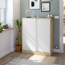 Schuhschrank >GARONA< 6 Fächer, Asteiche Dekor...