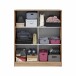 Schuhschrank >GARONA< 6 Fächer, Asteiche Dekor / Artik Weiß - 100x119x40 (BxHxT)