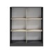 Schuhschrank >GARONA< 6 Fächer, Anthrazitgrau / Eiche Dekor - 100x119x40 (BxHxT)