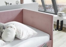 Polsterliege >Cool mit BK< Liegefläche 90x200cm, Scala Rose, Stellmaß: 100x90x210cm (BxHxT)