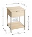 Beistelltisch >37780< Nachttisch, 1 Schublade, Eiche Dekor/Kaschmirgrau - 40x55x40cm (BxHxT)