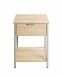 Beistelltisch >37780< Nachttisch, 1 Schublade, Eiche Dekor/Kaschmirgrau - 40x55x40cm (BxHxT)