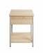 Beistelltisch >37780< Nachttisch, 1 Schublade, Eiche Dekor/Kaschmirgrau - 40x55x40cm (BxHxT)