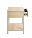 Beistelltisch >37780< Nachttisch, 1 Schublade, Eiche Dekor/Kaschmirgrau - 40x55x40cm (BxHxT)