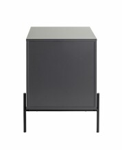Nachtkonsole >52869< in anthrazit, eiche Dekor, schwarz  - 45x60x47 (BxHxT)