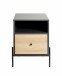 Nachtkonsole >52869< in anthrazit, eiche Dekor, schwarz  - 45x60x47 (BxHxT)