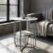 Beistelltisch >54185< in grau (Coolgrey), Metall - 49x36cm (HxD)