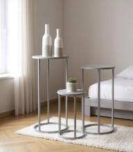 Blumentisch >54186< (3-teilig) in grau (Coolgrey),...