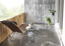 Blumentisch >54186< (3-teilig) in grau (Coolgrey), Metall - 70x30cm (HxD)
