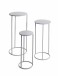 Blumentisch >54186< (3-teilig) in grau (Coolgrey), Metall - 70x30cm (HxD)