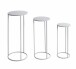 Blumentisch >54186< (3-teilig) in grau (Coolgrey), Metall - 70x30cm (HxD)