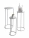 Blumentisch >54186< (3-teilig) in grau (Coolgrey), Metall - 70x30cm (HxD)