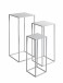 Blumentisch >54187< (3-teilig) in grau (Coolgrey), Metall - 18x50x18cm (BxHxT)