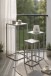 Blumentisch >54187< (3-teilig) in grau (Coolgrey), Metall - 18x50x18cm (BxHxT)